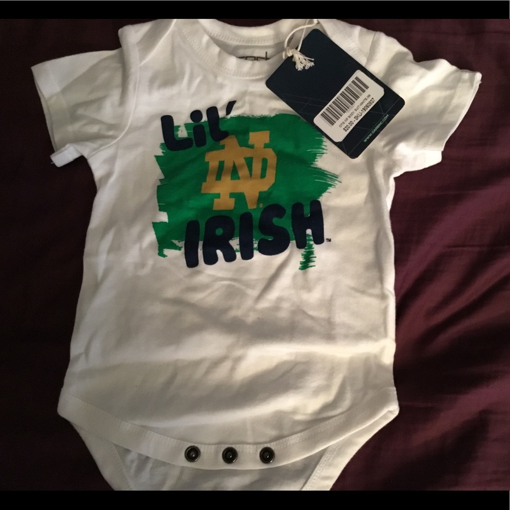 2 Garb Notre Dame onesie 0-3 mos